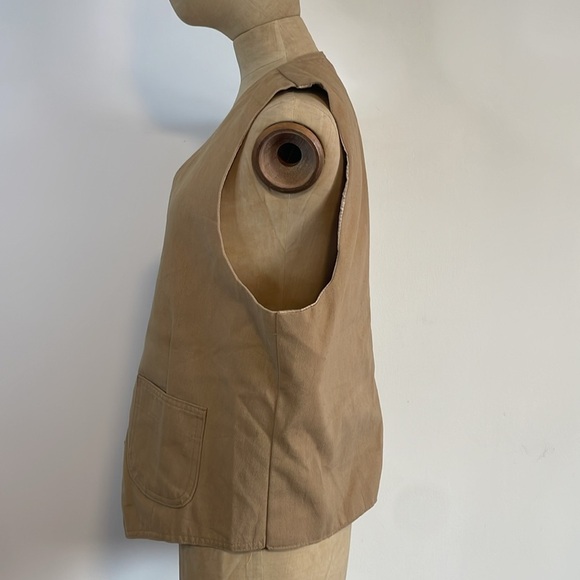 Desert Western Rodeo Levi’s Wildfire Vest Med Tan 70s Cowboy Neutral Rugged VTG - Picture 10 of 15